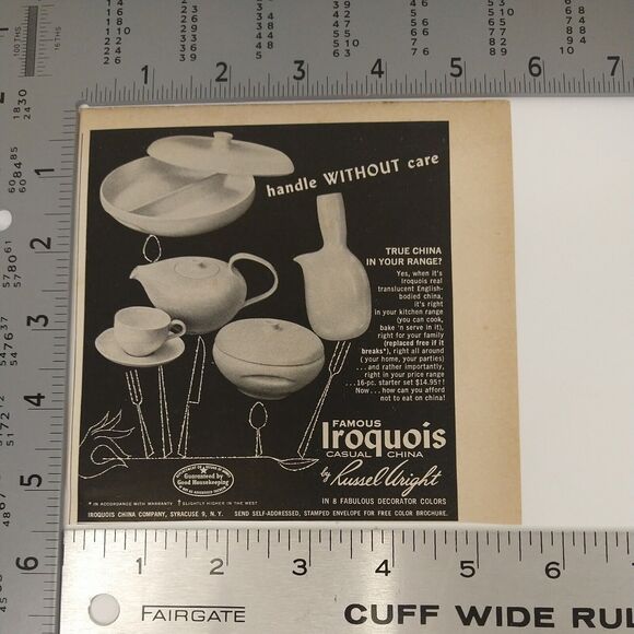 1958 Iroquois Casual China Vtg Magazine Print Ad Russel Wright Teacup Design - Picture 4 of 4